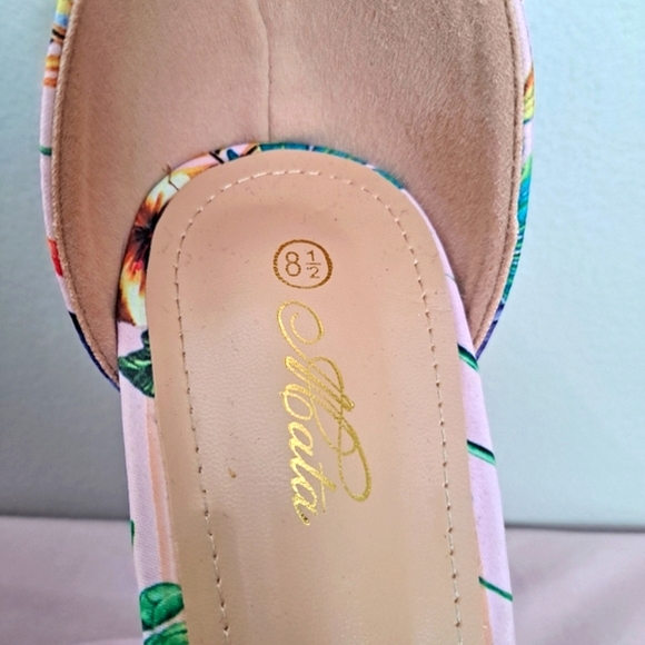 π‘ Mata Floral Block Heel Sandals New wot - Picture 4 of 5